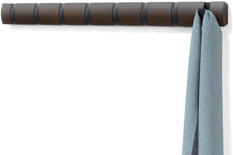 Umbra Flip Solid Wood Wall 8 - Hook Wall Mounted Coat Rack