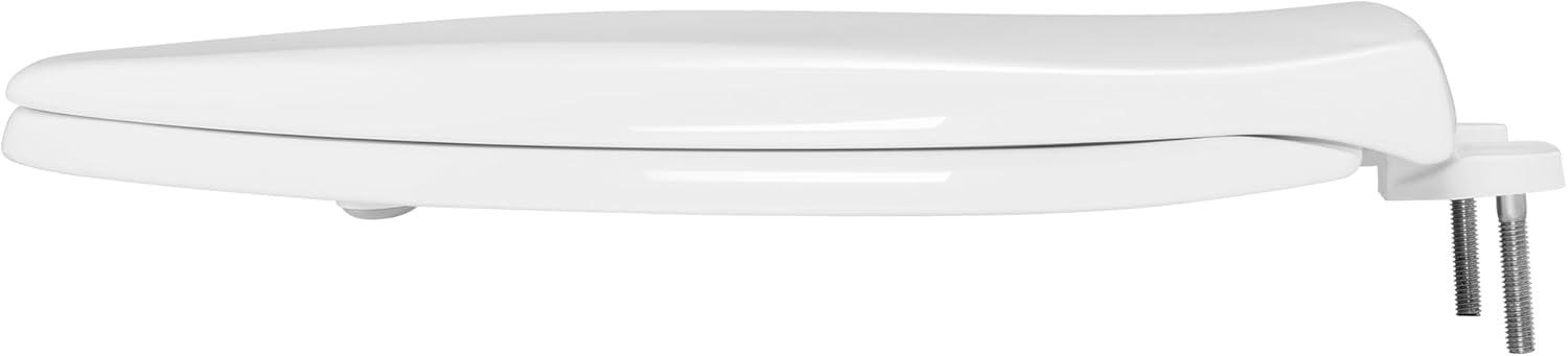 7900TDGSL Commercial Heavy Duty Plastic Toilet Seat, Slow Close, Never Loosens, ELONGATED, White