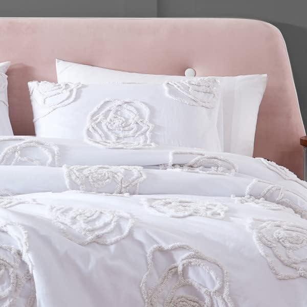Betsey Johnson Betsey Johnson Rambling Rose Cotton Ivory Duvet Cover Set