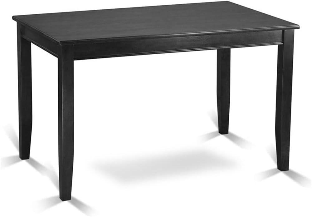 Black Rectangular Wood Counter Height Table Set with 4 Chairs