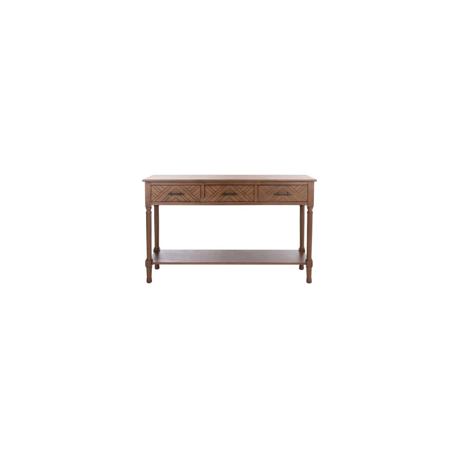 Peyton 3 Drawer Console Table - CNS5705C - Brown - Safavieh