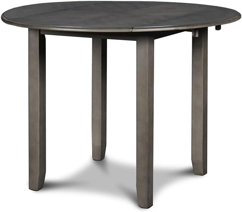 New Classic Furniture,Gia 3-Piece 42" Wood Round Dining Set With 2 Chairs In Gray
