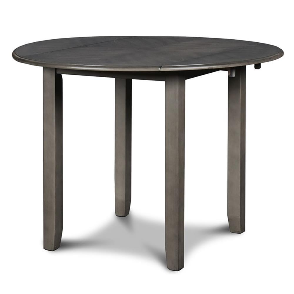 New Classic Furniture,Gia 3-Piece 42" Wood Round Dining Set With 2 Chairs In Gray