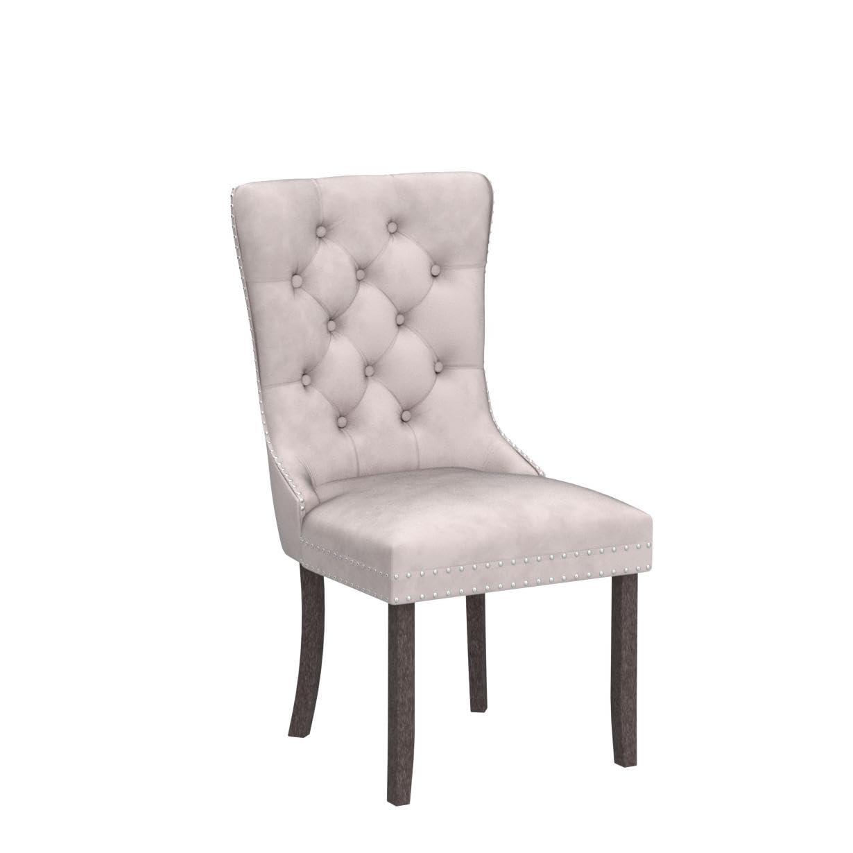 Velvet Upholstered Wing Back Dining Chair (Set of 6)