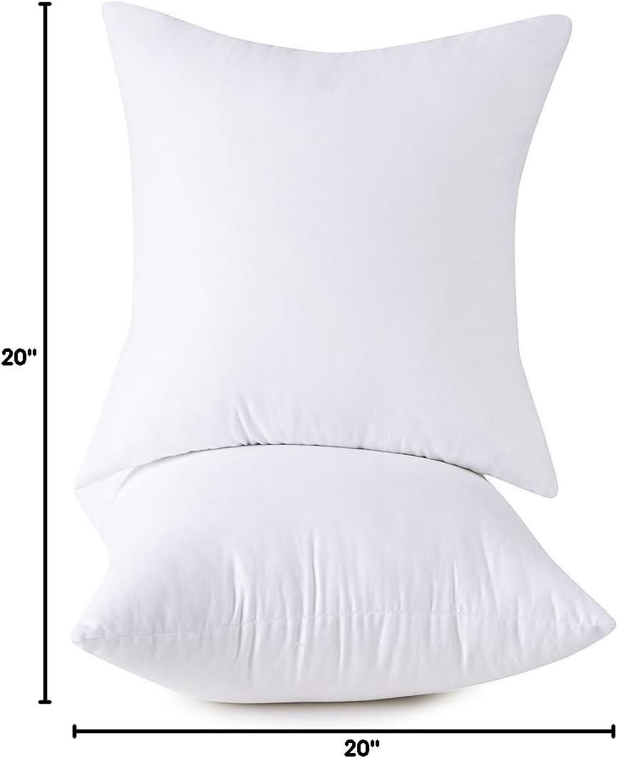 26'' White Cotton and Polyester Pillow Inserts Set of 2