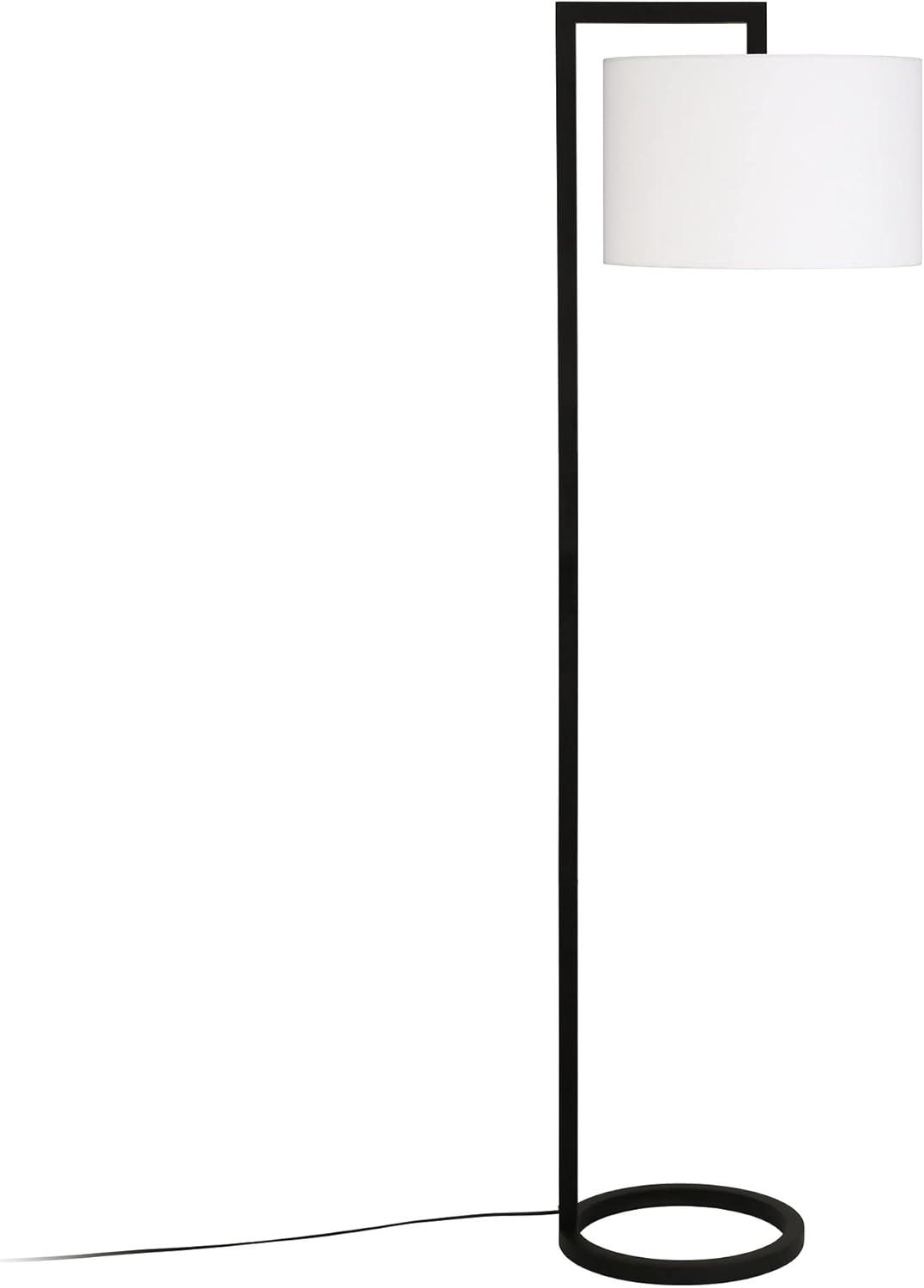 Arc Bronze 64" Floor Lamp with Linen Shade