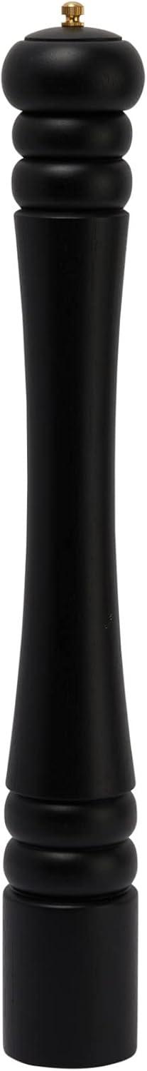 Modern Matte Black Wood Pepper Mill, 20-inch