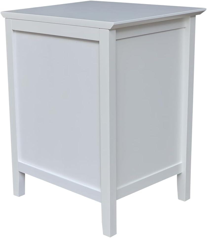 International Concepts Solid Wood Bedroom Nightstand with 3 Drawers, White