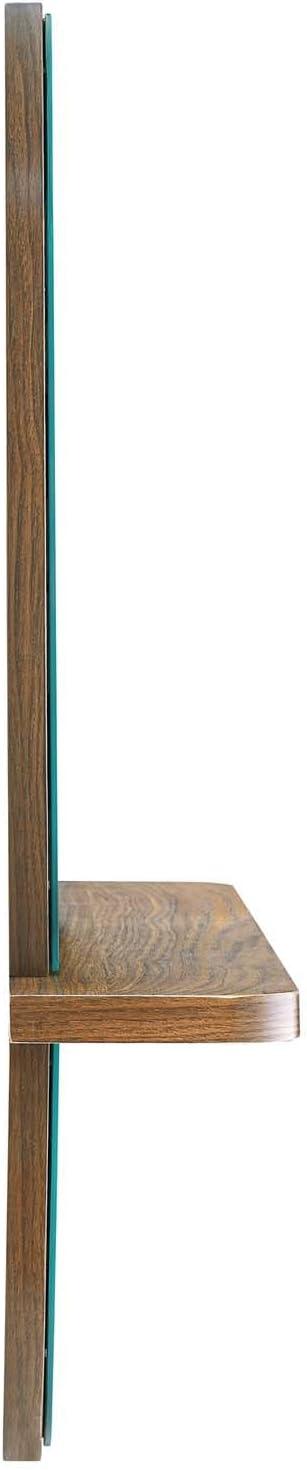 Solstice Walnut Rectangular Mirror with Shelf