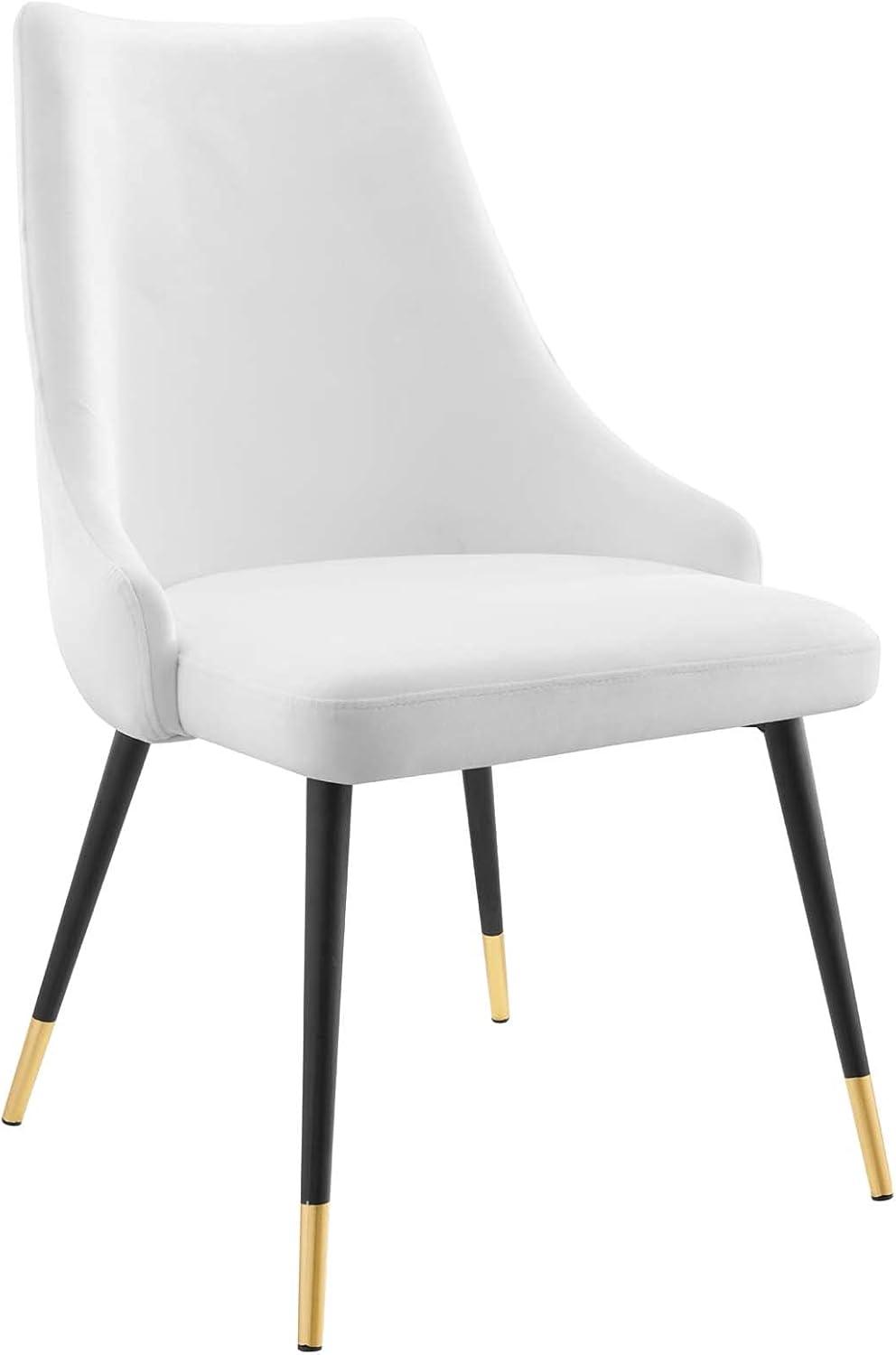 Modway Adorn 17.5" Tufted Performance Velvet Dining Side Chair in White