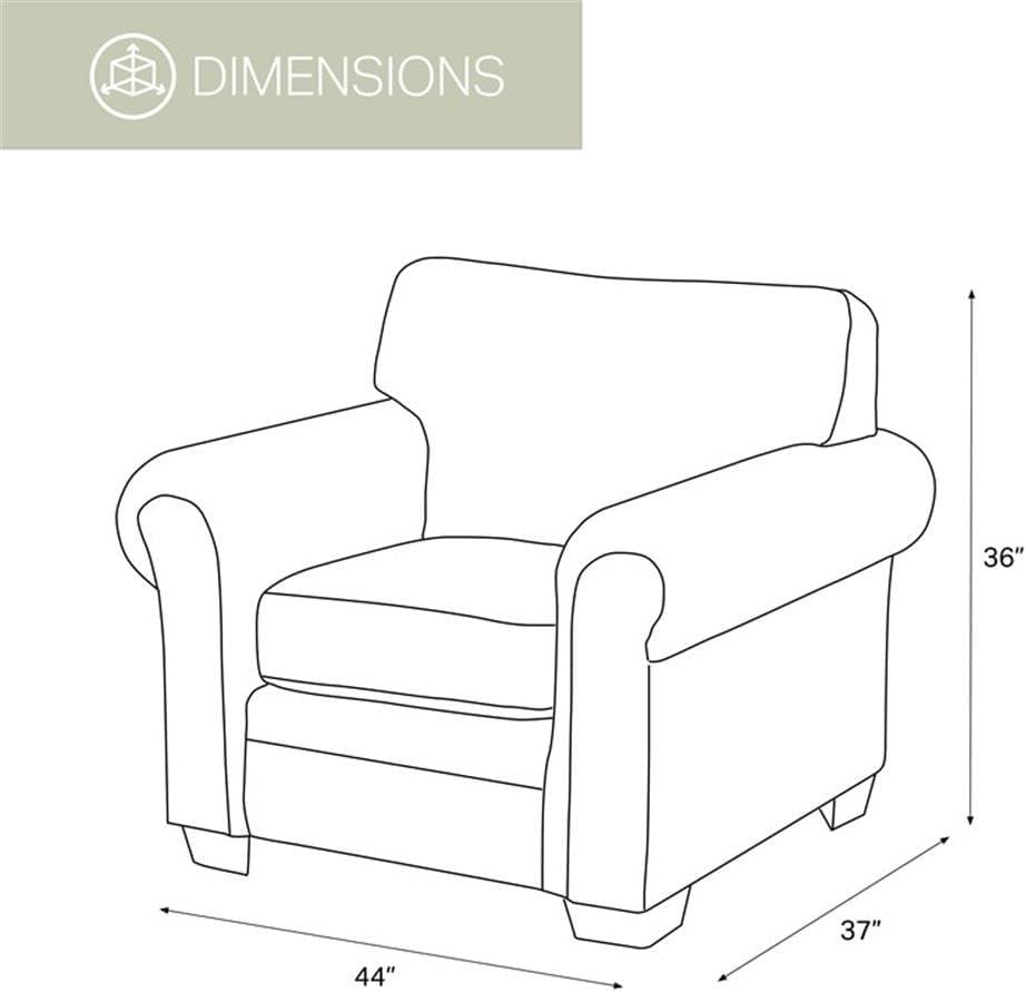 Brown Microfiber and Wood Accent Chair with Ottoman