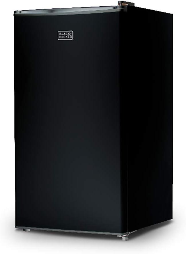 BLACK+DECKER Compact Refrigerator 3.2 Cu. Ft. with True Freezer, Black