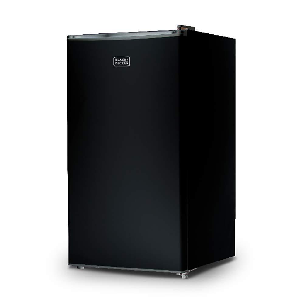 BLACK+DECKER Compact Refrigerator 3.2 Cu. Ft. with True Freezer, Black