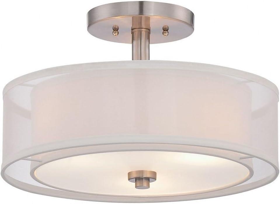 Minka Lavery - Parsons Studio - 3 Light Semi-Flush Mount in Transitional Style -