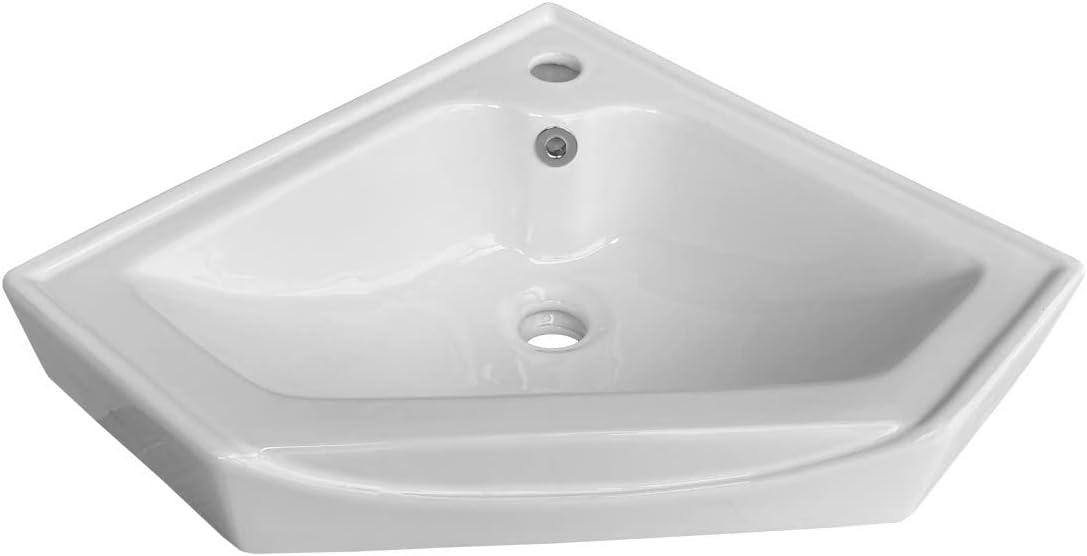 The Renovators Supply Inc. 17'' Gloss Vitreous China Specialty Bathroom Sink with Overflow