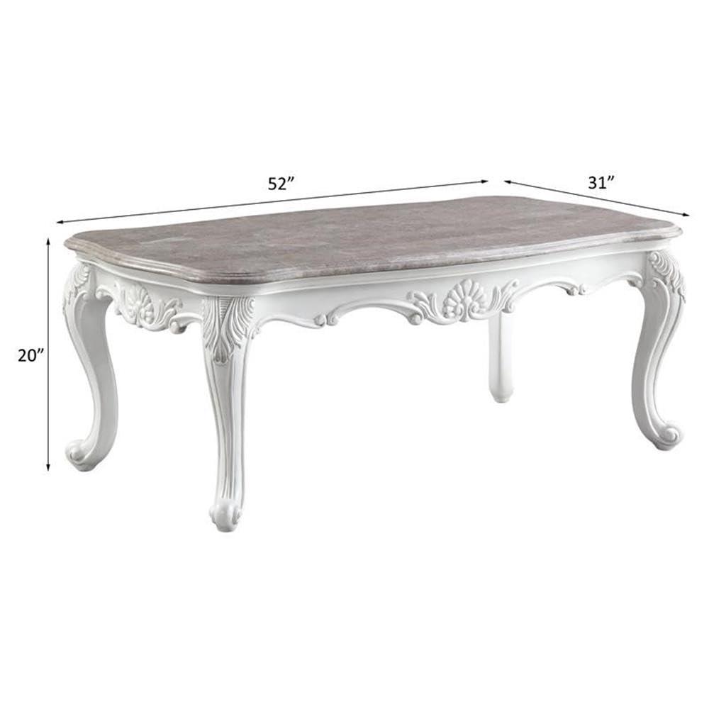 ACME Ciddrenar Coffee Table in Beige and White