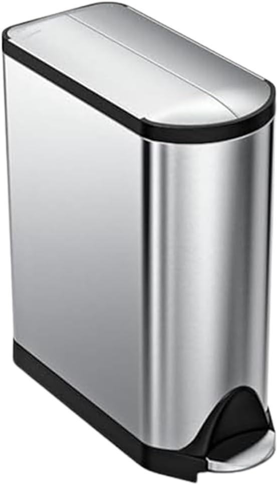 Simplehuman 45-Liter Brushed Stainless Steel Butterfly Step Trash Can