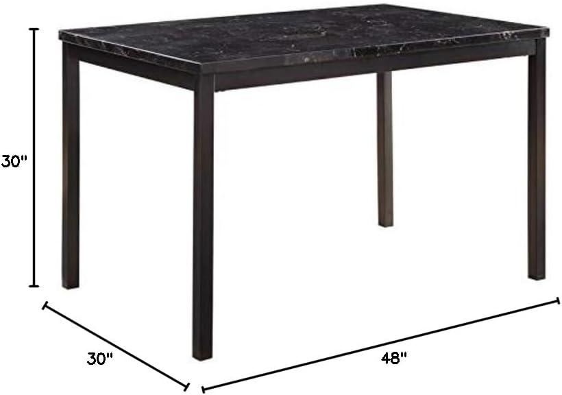 YOJFOTOOUQYUAN. Tempe 48" x 30" Dining Table, Black