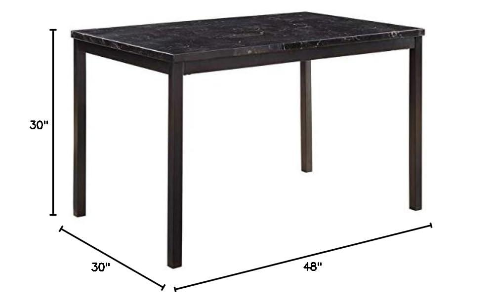 YOJFOTOOUQYUAN. Tempe 48" x 30" Dining Table, Black