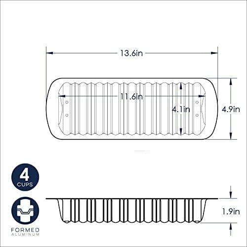 Golden Hour Aluminum Non-stick Ribbed Loaf Pan