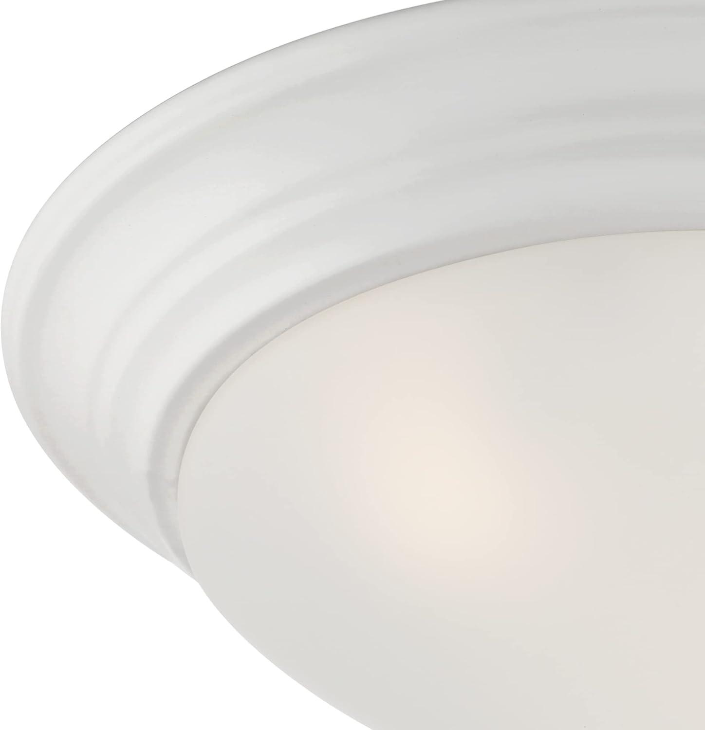 Tap Collection 14" Brushed Nickel 2-Light Indoor/Outdoor Flush Mount