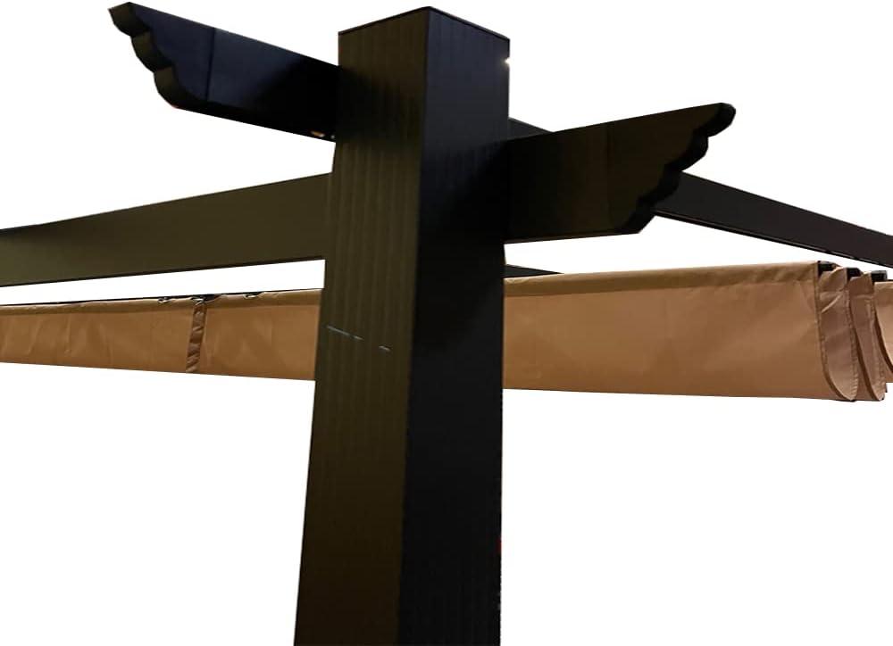 Garden Winds Replacement Canopy Top Cover Compatible with Purple Leaf ZYMPG1013 Pergola, DOMI 10x13 Pergola, Kozyard 10x13 Pergola and Universal to Most 10' x 13' Retractable Pergolas - Riplock 350