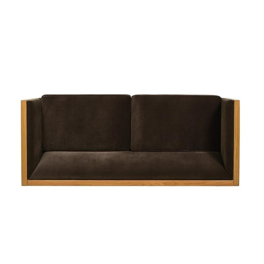 Jennifer Taylor Home Georgia Cane Rattan Tuxedo Seating Collection (Sofa), Brown