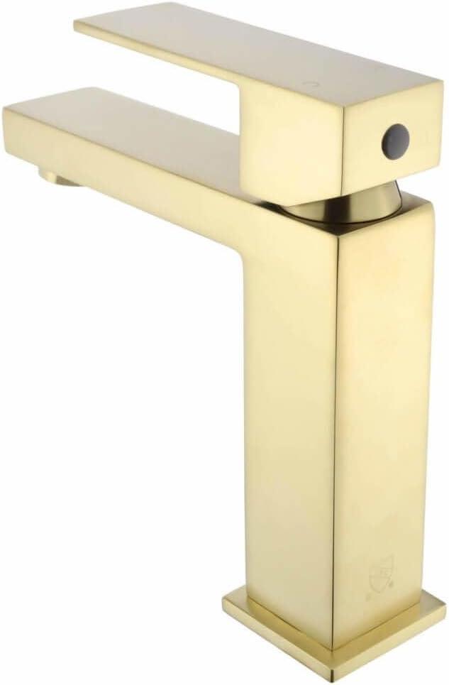 Fine Fixtures Single Hole Bathroom Faucet with Pop-up Drain and Strainer Basket FAM3PC