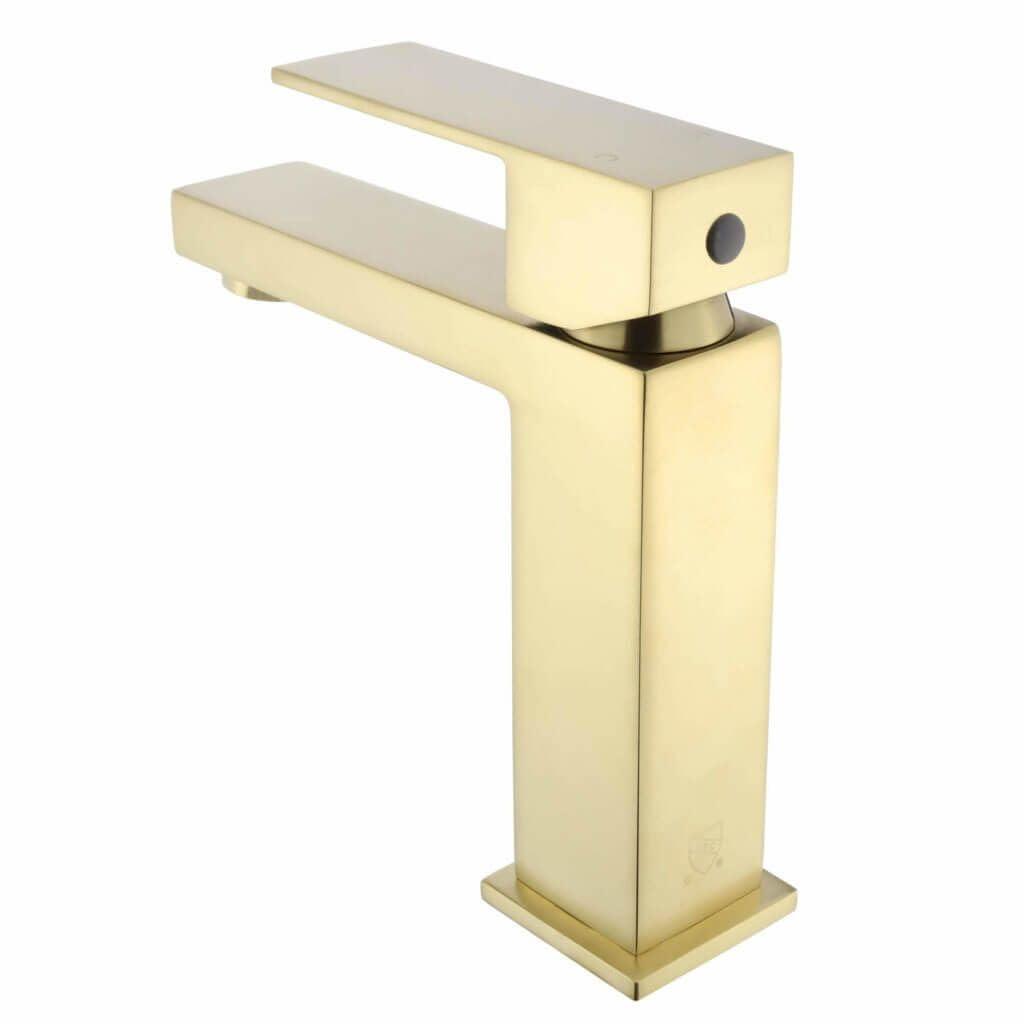 Fine Fixtures Single Hole Bathroom Faucet with Pop-up Drain and Strainer Basket FAM3PC
