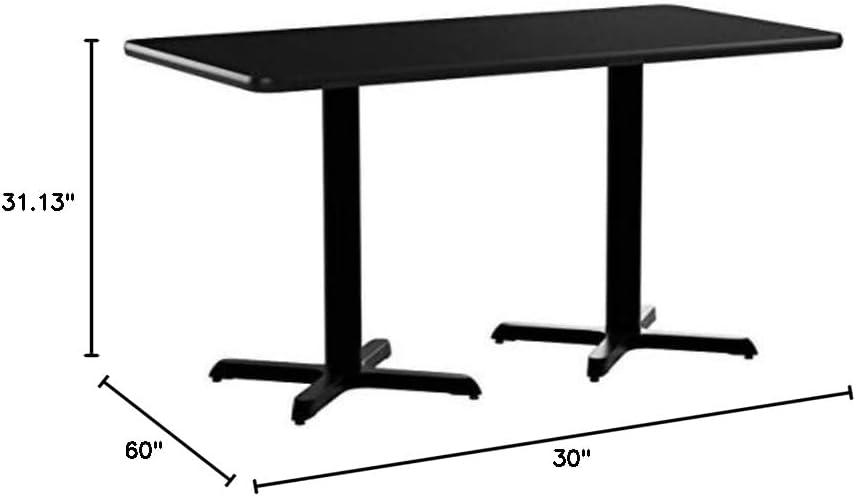Ebern Designs Jacobsen 30'' x 60'' Rectangular Laminate Table Top with 22'' x 22'' Table Height Bases