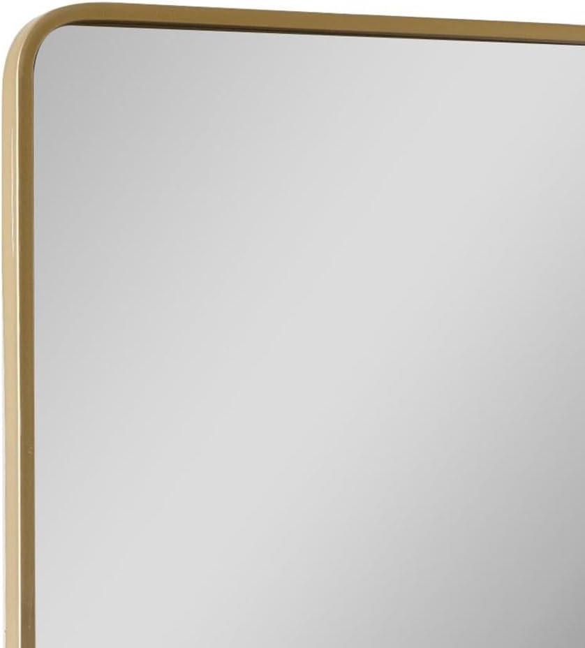 Gold Frame Rectangle Vanity Wall Mirror with Storage - 21.25" x 31.5"