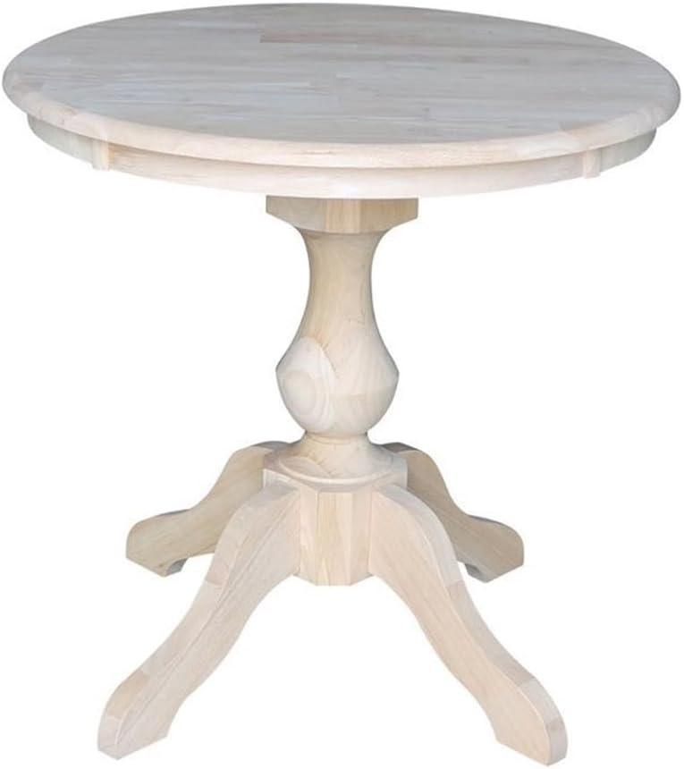 International Concepts 30" Round Top Pedestal Table-28.9" H, Unfinished