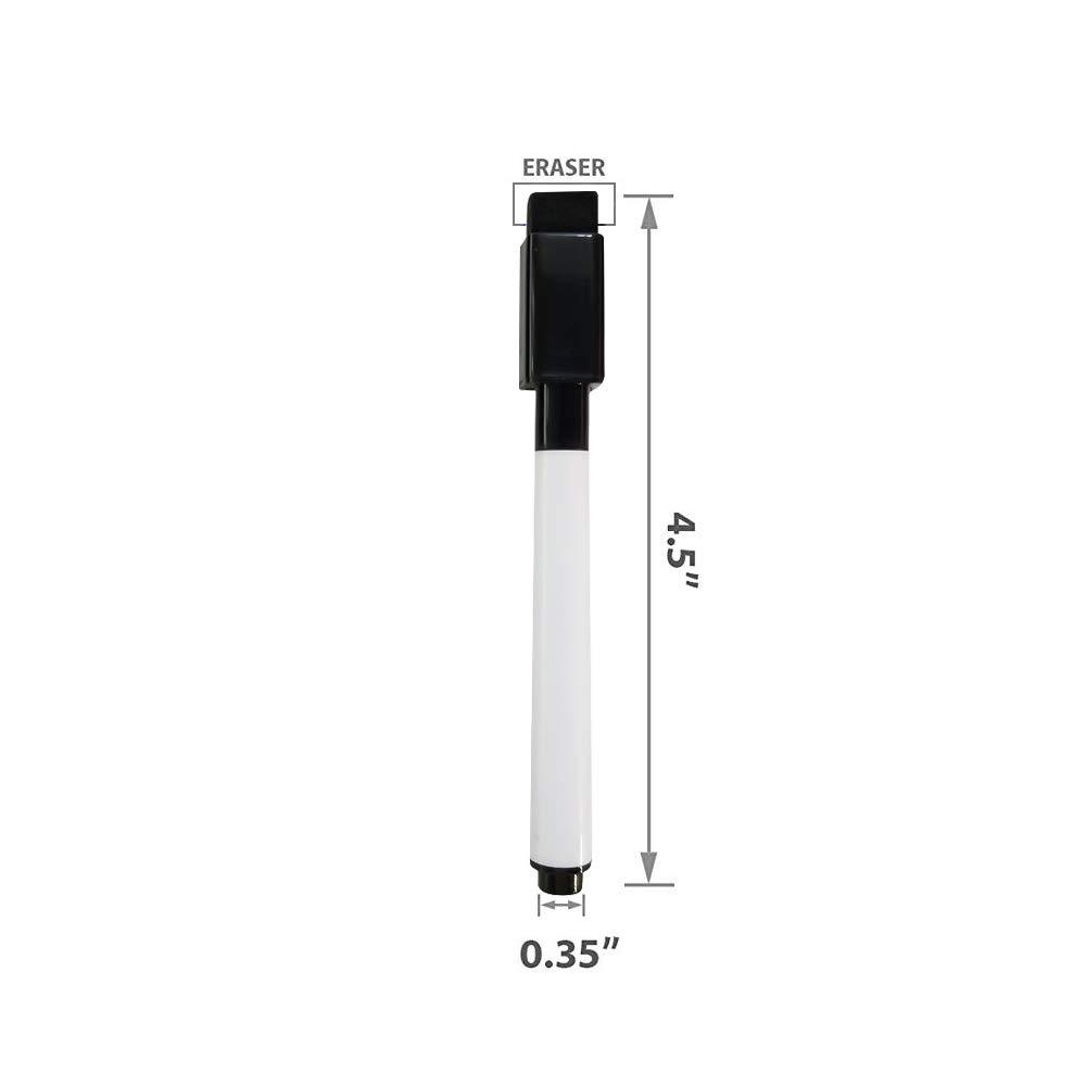 Dry Erase Markers - Magnetic Whiteboard Markers with Cap Mounted Eraser - Markers For Dry Erase Board - Fine Tip Marker For Whiteboard Low Odor (50)