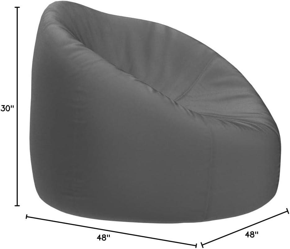 Heather Gray X-Large Bean Bag Chair with Removable Cover