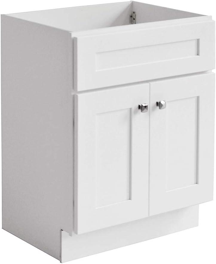 Brookings Modern White Maple 30" Bathroom Vanity Cabinet