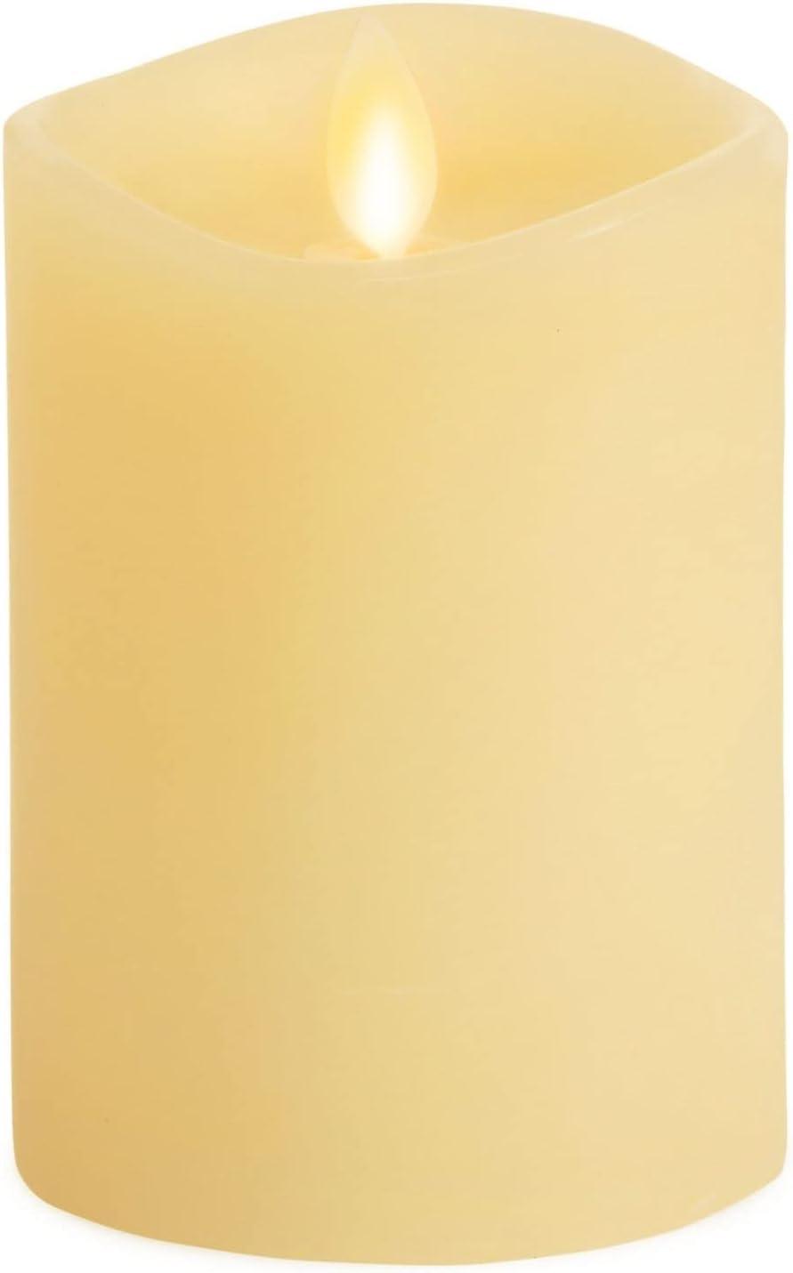 Ivory Matte Flameless LED Pillar Candle with Timer