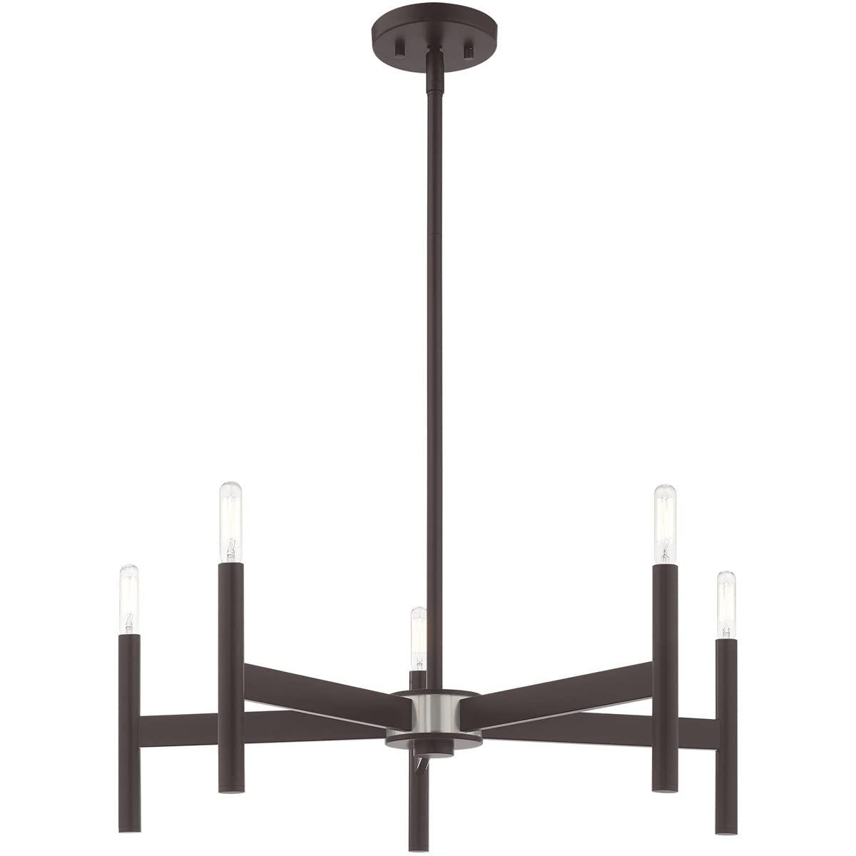 Livex Lighting Copenhagen 5 - Light Chandelier in  Bronze