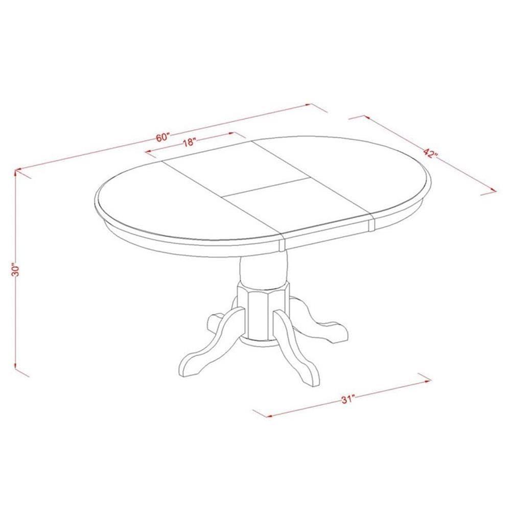 Dining Room Set - Oval Dining Leaf With Dining Chairs-Finish:Saddle Brown,Number of Items:5,Shape:Oval,Style:Microfiber Seat