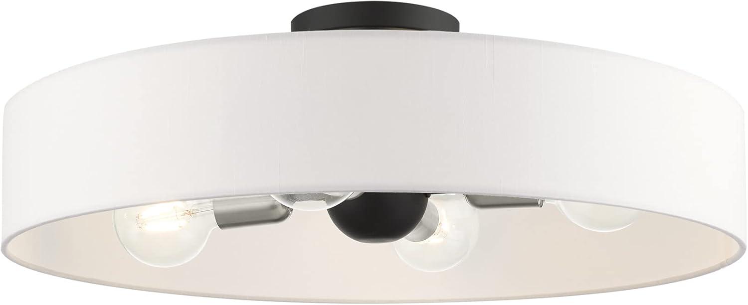 Livex Lighting Venlo 4 - Light Semi-Flush Mount in  Black/Brushed Nickel