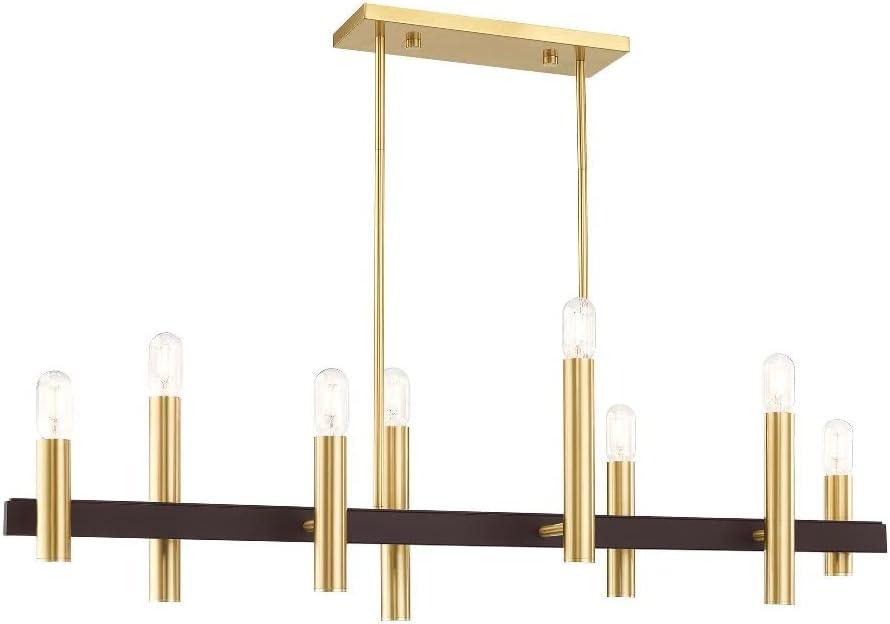 Livex Lighting Helsinki 8 - Light Chandelier in Satin Brass/Bronze