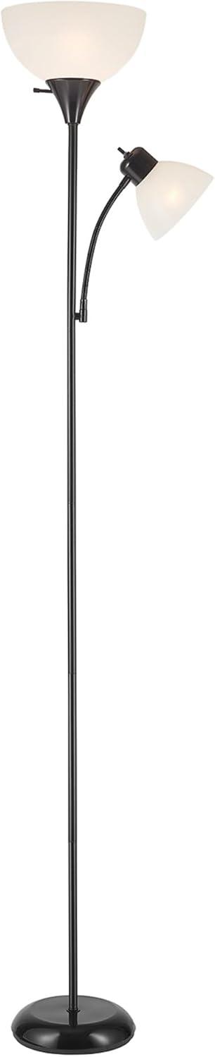 Globe Electric Delilah 72 in. Matte Black Color Torchiere Floor Lamp