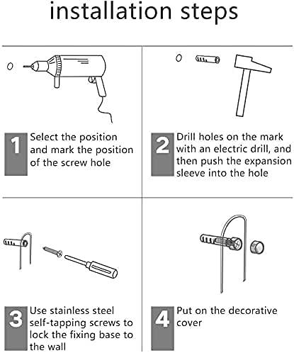 3 Tier Towel Bar Wall Mounted Bath Towel Rack Towel Storage Shelf for Bathroom 24 inch / 60 cm Towel Holder Towel Rail Towel Hanger