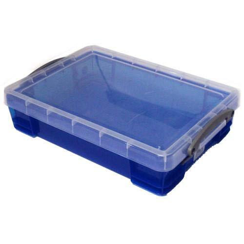 Transparent Blue 4L Stackable Lidded Storage Box