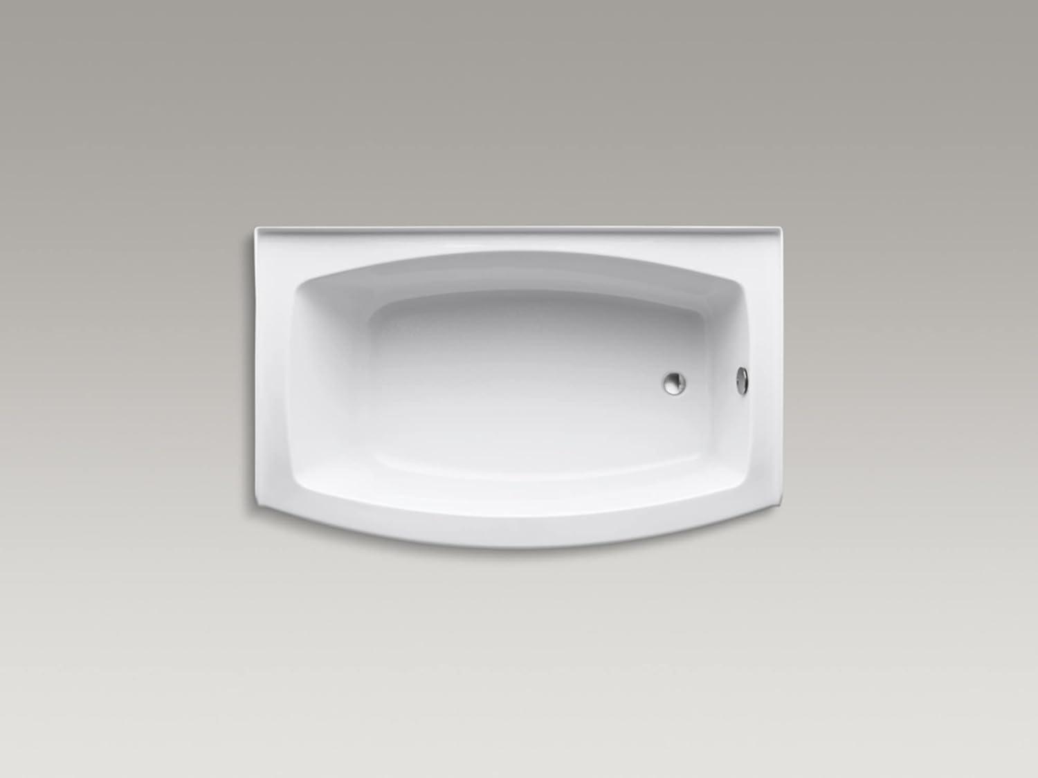 Expanse 60" x 38" Curved Integral Apron Bathtub