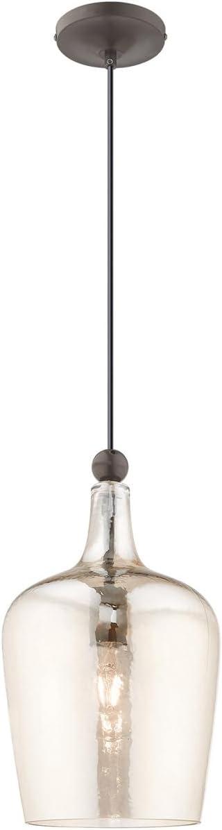 Livex Lighting Art Glass 1 - Light Pendant in English Bronze