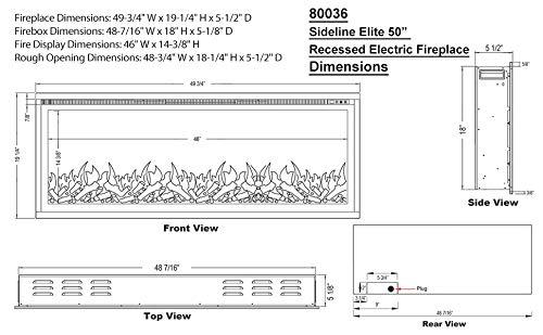 Touchstone Sideline Elite Smart Electric Fireplace