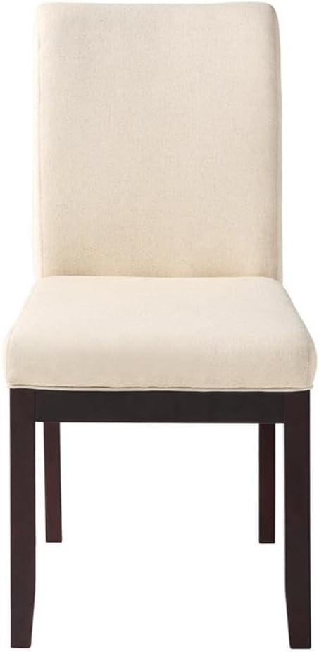 Dakota Parsons Chair Linen - OSP Home Furnishings: Classic Upholstered, Espresso Wood Legs, Easy Clean