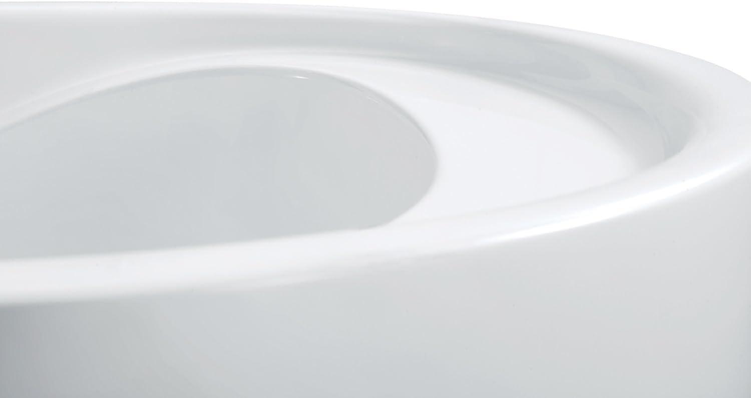 Kingston Brass Aqua Eden 51-Inch Acrylic Oval Double Ended Freestanding Tub with Drain and Integrated Seat