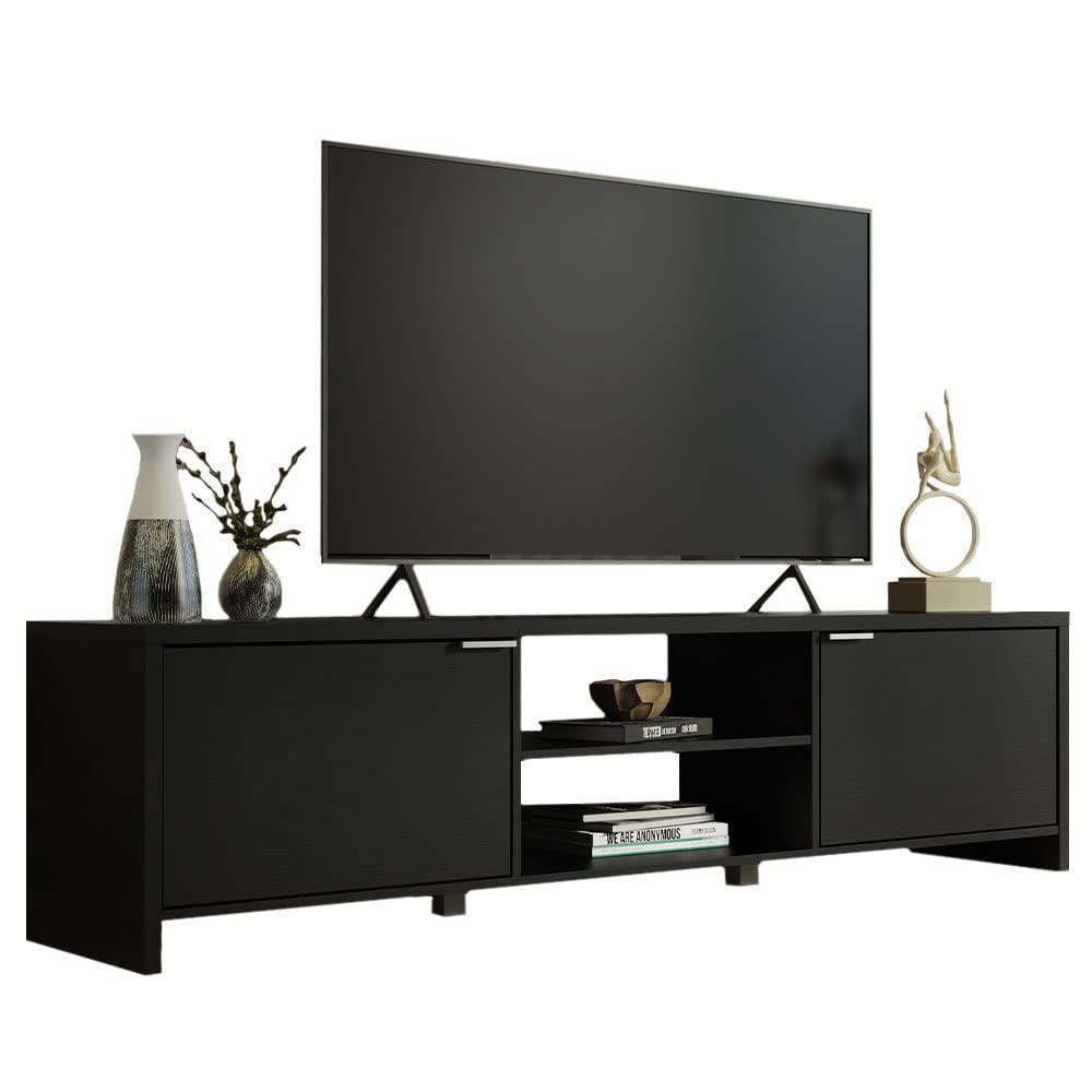Ebern Designs TV Stand Large Media Console with Cable Management for 65, 75 Inch Media Storage Gaming Living Room Entertainment Center Modern Wooden Television Cabinet & Reviews | Wayfair