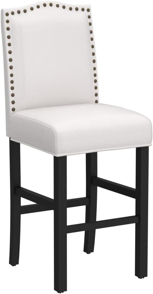 Set of 2 Upholstered PU Barstools with Studded Decor - Glitzhome